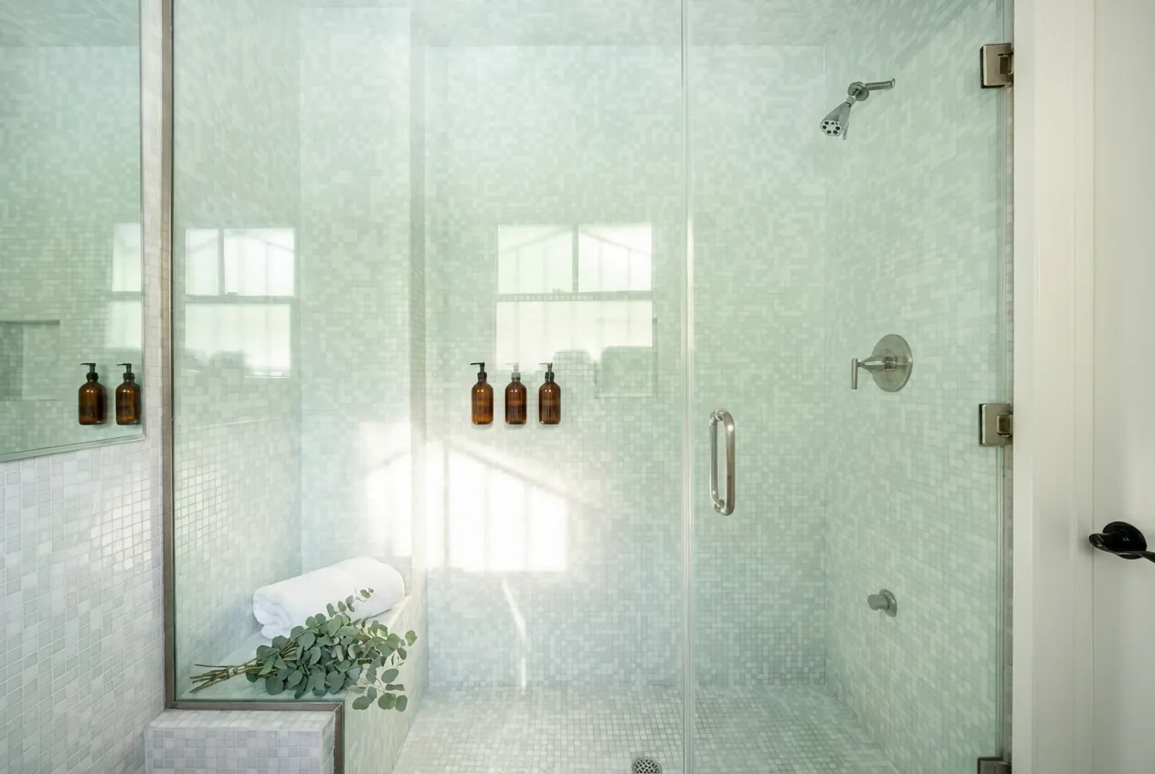 Bathroom Glass Tile Shower